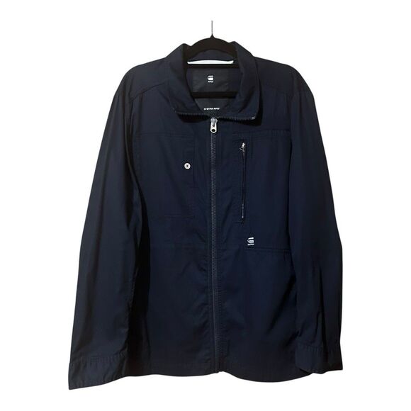 G-Star Raw Men's Size XXL Powel DC Overshirt L/S Jacket Navy Blue - Picture 1 of 5